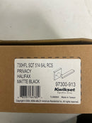 Kwikset 730HFLSQT-514 Halifax Privacy Door Lever Set with Square Rose - Matte Black