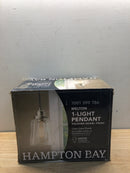 Melton 1-Light Polished Nickel Pendant with Clear Glass Shade Polished Nickel