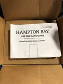 Hampton bay KVB1301AX-01 Denbeck 4.5 in. W Matte Black 1-Light Sconce Clear Glass
