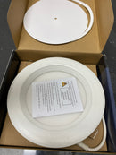 Juno Lighting WF6 REG SWW5 90CRI MW M6 Contractor Select Wafer 6" Wide Switchable CCT Integrated LED Baffle Canless Recessed Trim - Matte White