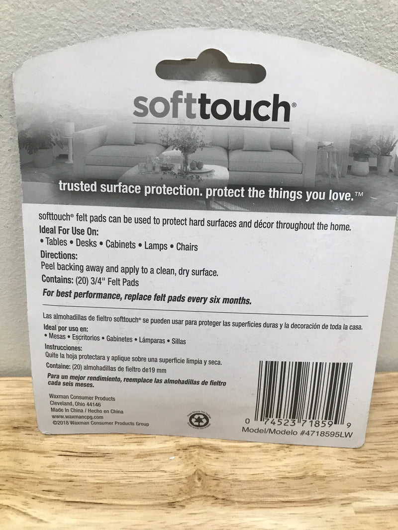 20 pieces - 3/4" Premium Soft Touch self stick Felt Pads
