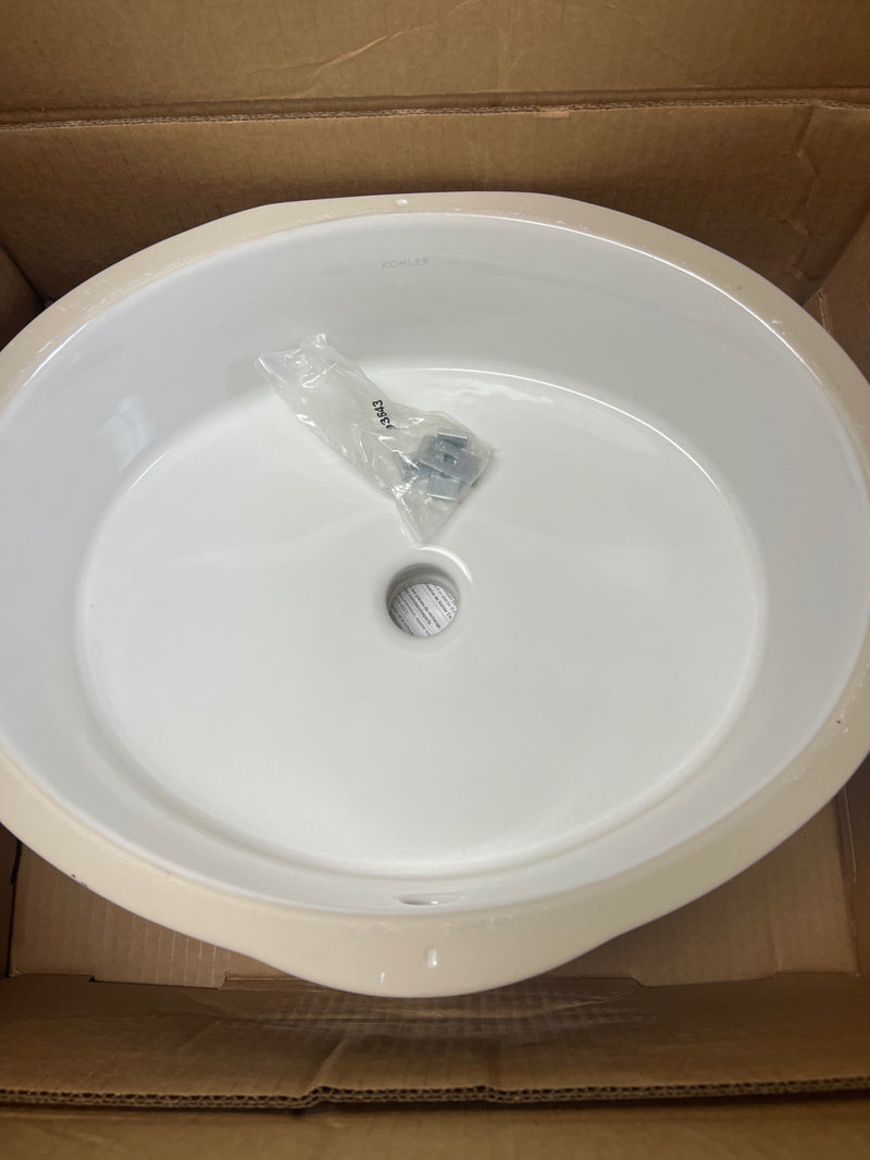 Kohler K-2881-0 Verticyl 17" Undermount Bathroom Sink with Overflow - White