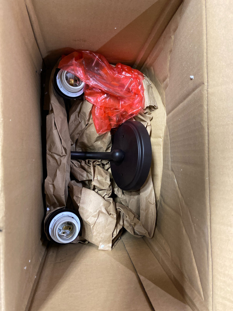 Savoy house 8-6836-2-13 Melrose 14.5 in. W x 7.75 in. H 2-Light English Bronze Bathroom Vanity Light with White Glass Shades