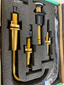 Forious HH0301G 8 in. Widespread 2-Handle Bathroom Faucet 3-Hole Bathroom Sink Faucet with Metal Drain and Supply Hose in Black Gold