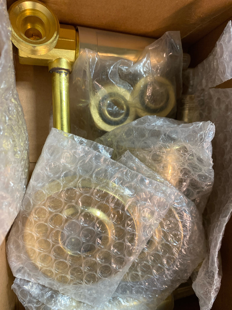 Kingston Brass KB242SO Magellan Tub and Shower Trim with Single Function Shower Head, Metal Lever Handles - Polished Brass