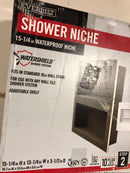 Everbilt EVB1214N Watershield Shower System 13.25 in. x 15.25 in. x 3.5 in. Shower Niche With Adjustable Shelf