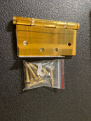 Baldwin 1041031I 4" x 4" Solid Brass Square Corner Ball Bearing Mortise Hinge - Single Hinge - Non-Lacquered Brass