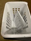 Rev-A-Shelf HPRV-1925DM S Value Line 18-3/4"W Polymer Pull Out Laundry Hamper with Lid for Base Cabinet Vanity / Closet Applications - White