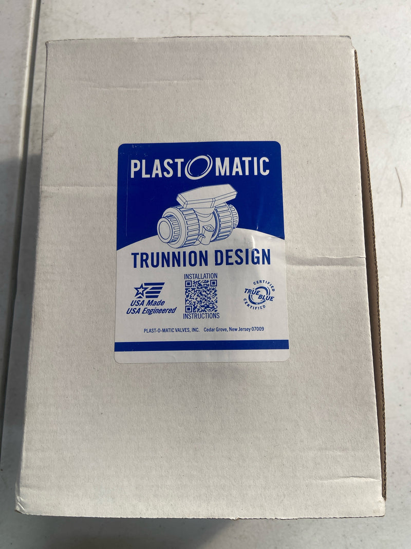 PLAST-O-MATIC MBV200EPS-PV Manual Ball Valve,PVC,2",Epdm,Socket