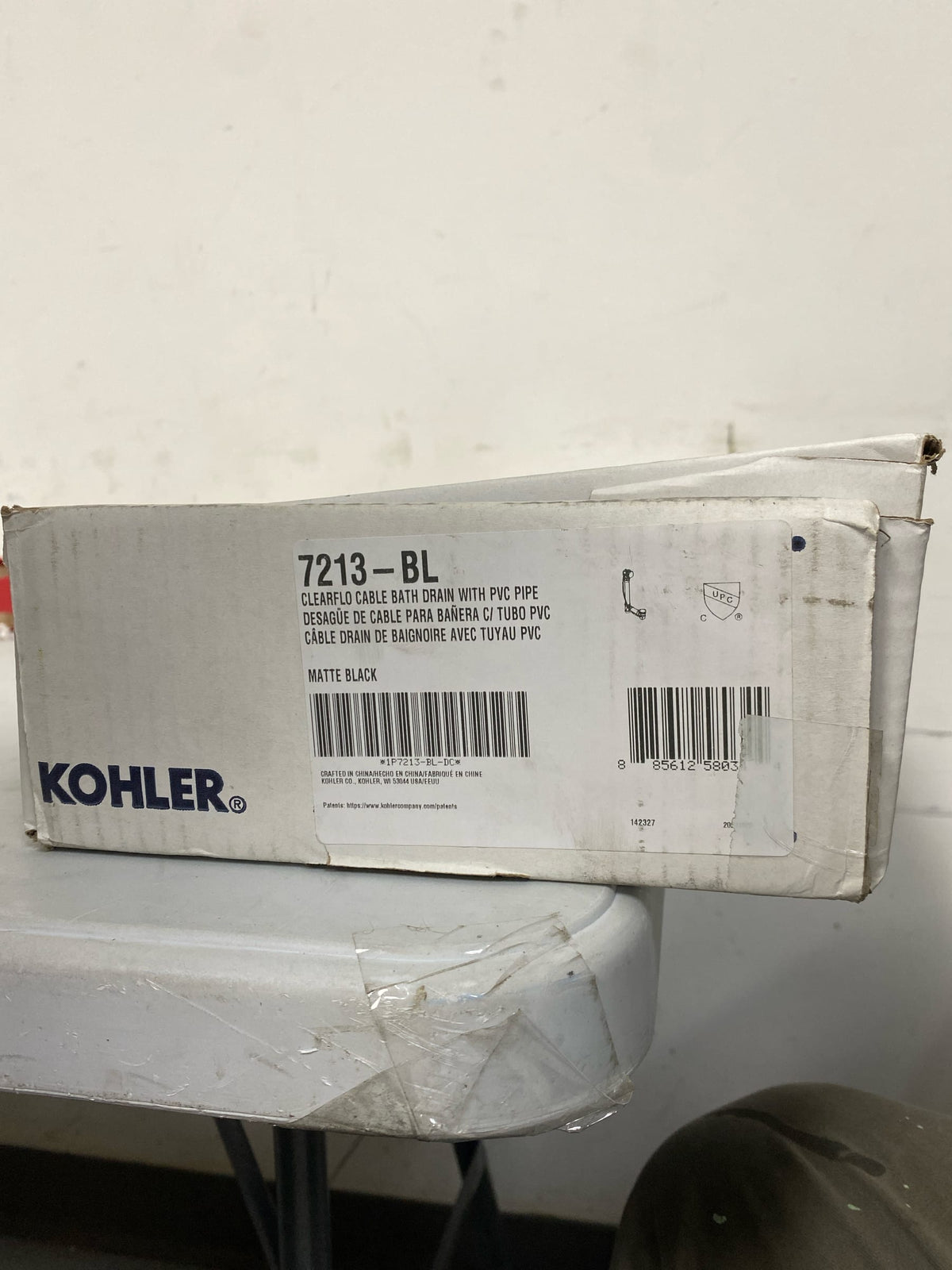 Kohler K-7213-BL Clearflo 1-1/2" Tub Drain Kit - with Overflow and PVC - Matte Black