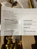Signature Hardware SHWSCGF807BG Greyfield 1.2 GPM Widespread Bathroom Faucet with Metal Lever Handles and Pop-Up Drain Assembly - Brushed Gold