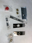 Emtek 2153US14 Narrow Modern Rectangular 7-1/4" Tall Single Cylinder Keyed Entry Pocket Door Lock - Polished Nickel