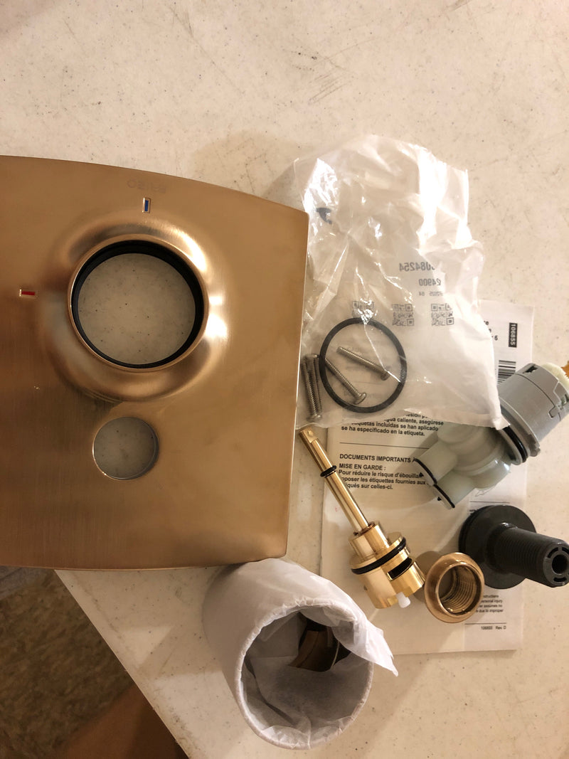 Brizo T75P506-GLLHP Pressure Balanced Valve Trim with Integrated 3 Function Diverter for Two Shower Applications - Less Handles and Rough In - Luxe Gold