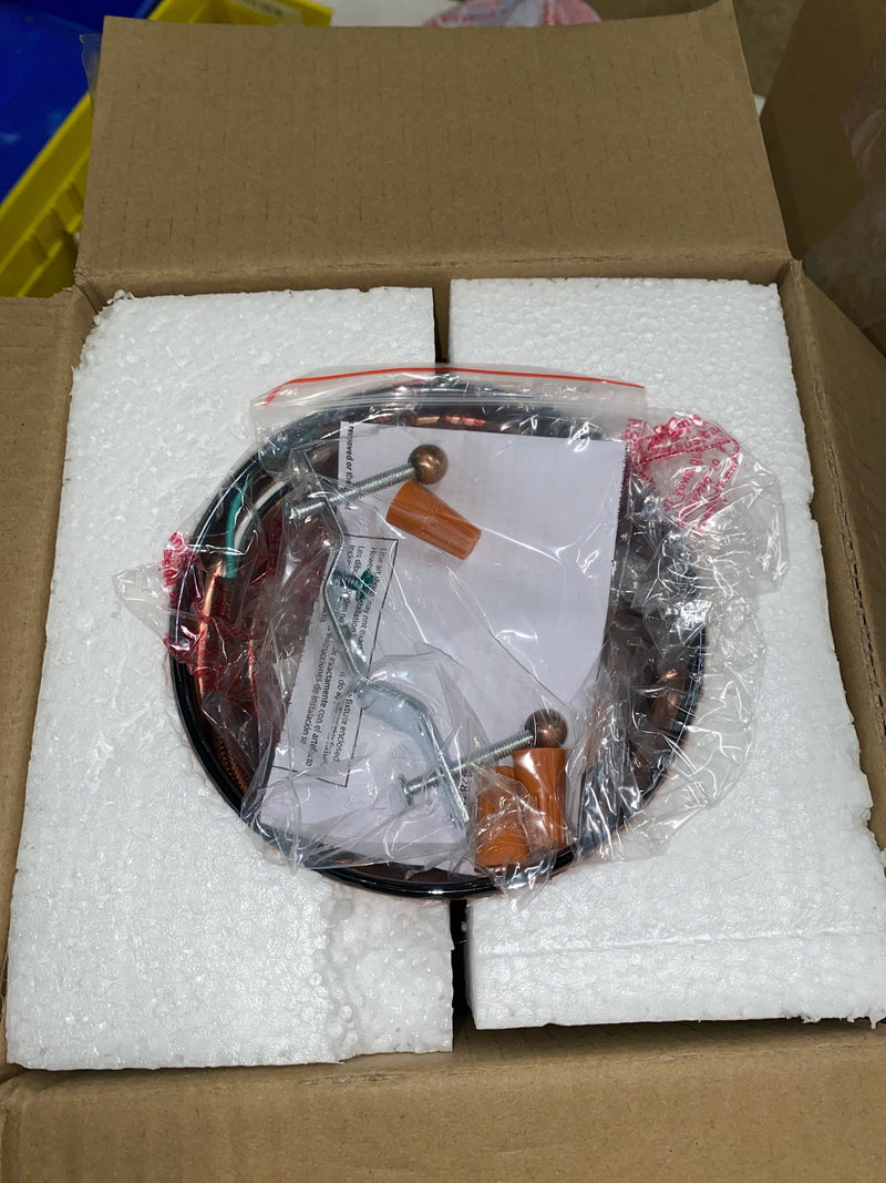 Westinghouse Carmen 1-Light Washed Copper Mini Pendant with Clear Textured Glass Shade-6371500