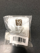 Belwith Keeler B077038MW-CBZ Firenze 1-1/4" Cylindrical Marble Cabinet Knob / Marble Drawer Knob - Champagne Bronze / White Marble