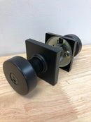 Kwikset Pismo Single Cylinder Keyed Entry Door Knob Set with Square Rose and SmartKey