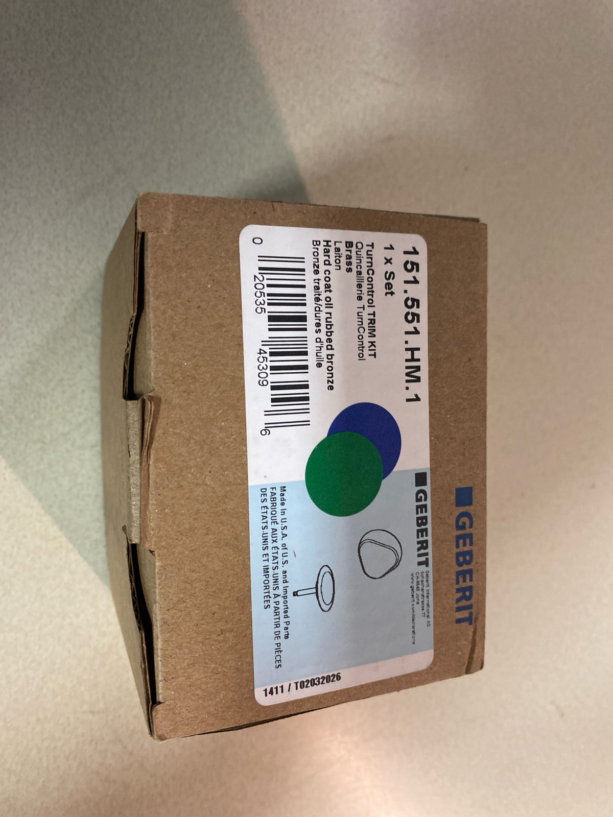 Geberit 151.551.HM.1, 4.380&quotL x 3.250&quotW x 3.630&Quoth, Hard Coat Oil Rubbed Bronze