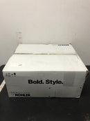 Kohler K-2905-8-0 Farmington 19-1/4" Oval Cast Iron Drop In Bathroom Sink with Overflow and 3 Faucet Holes at 8" Centers - White