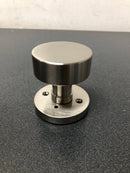 Emtek 5209ROUUS15 Round Privacy Door Knob Set with Disk Rose from the Brass Modern Collection - Satin Nickel