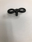 Hickory Hardware P3450-BI French Twist 2-1/8 Inch Designer Twisted Bow Cabinet Knob Drawer Knob - Black Iron
