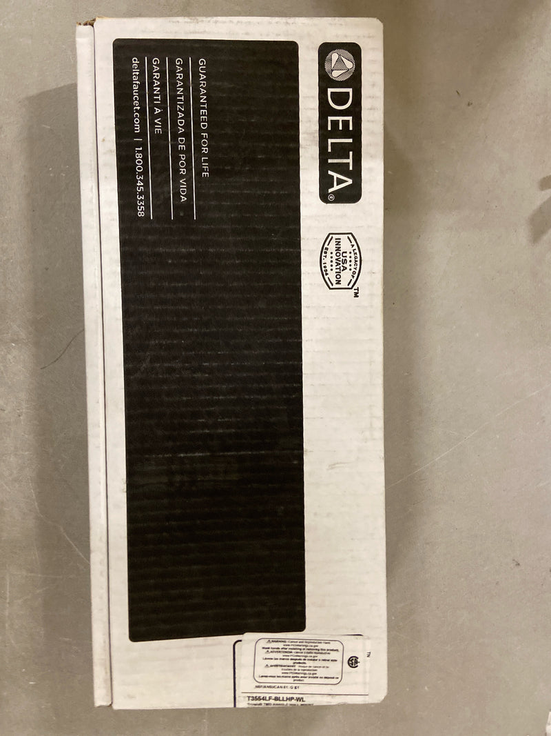 Delta T3554LF-BLLHP-WL Trinsic 2-Handle Wall Mount Bathroom Sink Faucet in Matte Black (Valve and Handles Not Included)