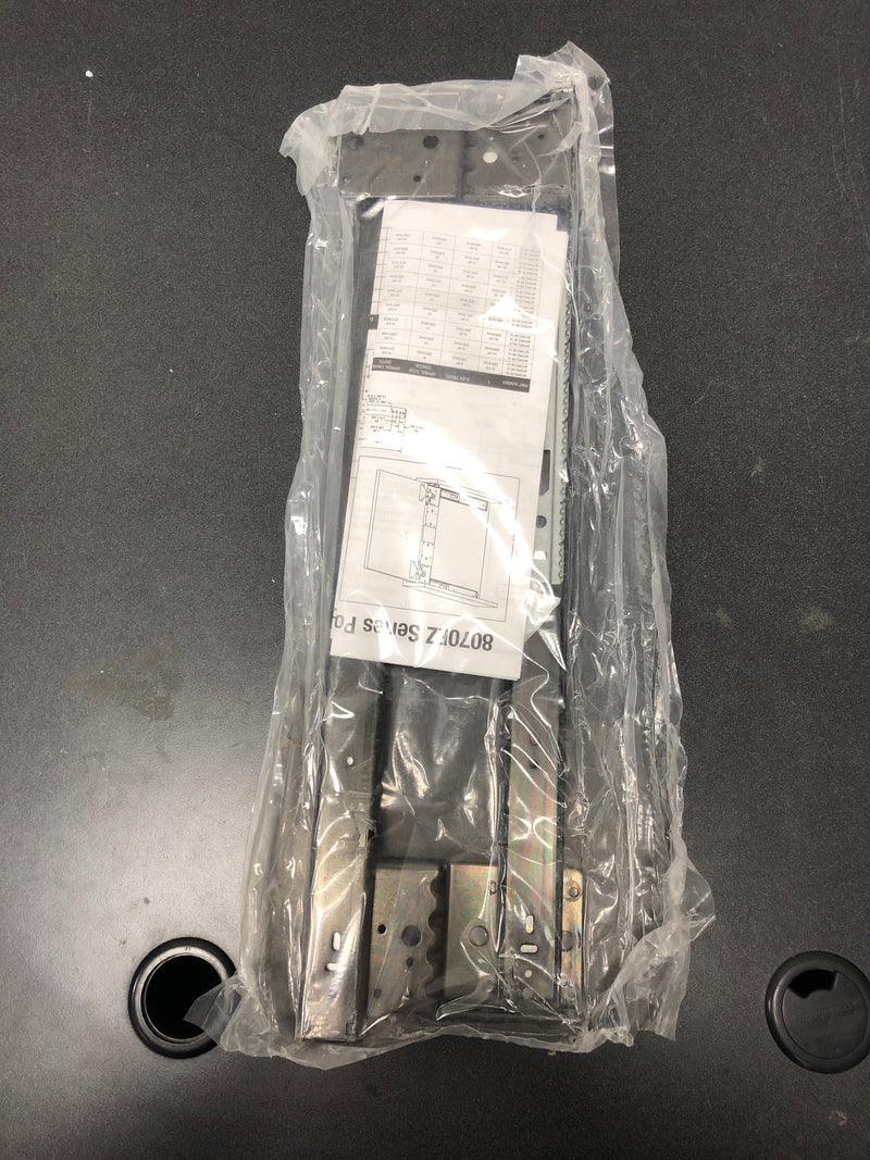 Knape and Vogt KV8071PEZEB22 22 Inch 3/4 Extension Ball Bearing Cabinet Door Pivot Slide with 30 Pound Weight Capacity - Pair - Black