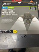 Commercial electric IS08a240030BZTH 240-Degree Bronze Motion Activated Integrated LED Outdoor Twin Head Security Flood Light, 4000K