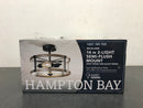 Hampton bay KSF8202AX-01 Richland 2-Light Grey Wood Semi Flush Mount Clear Seedy Glass