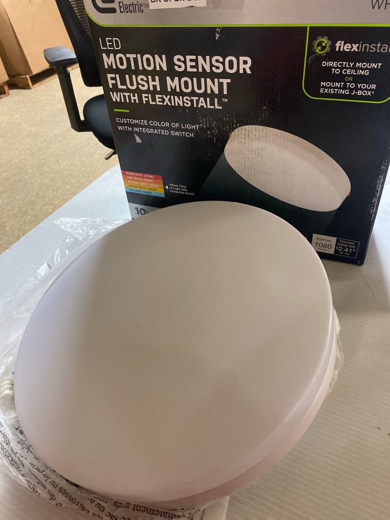 Commercial electric 91969 Flexinstall Edge 10 in. Integrated LED Motion Recessed Ceiling Light with 5CCT