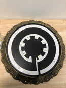 Oukaning JZUCK52ONSHCX 20.47 in. 36-Watt Gold European LED Flush Mount Ceiling Light with Stained Glass Shade