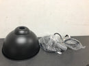 Worth home products PKN-7363-8090 Instant Pendant 1-Light Matte Black Recessed Light Conversion Kit with Dome Shade