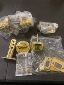 Kwikset 690T-3S Tylo SmartKey Single Cylinder Knobset and Deadbolt Combo Pack - Polished Brass