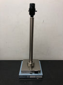 Hampton Bay 16.5" Midsize Lamp Base w/USB Port- Silver-SET OF 2- NEW