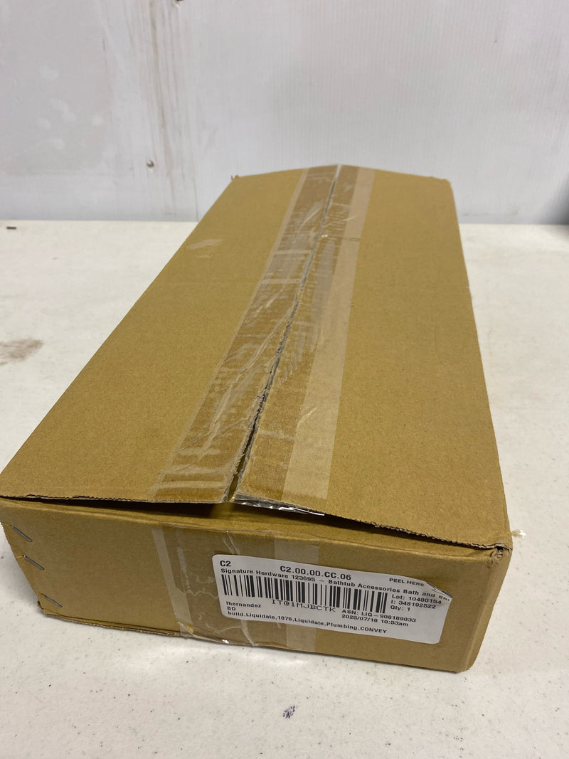 Signature Hardware 123695 Nottingham Brass Tub Caddy