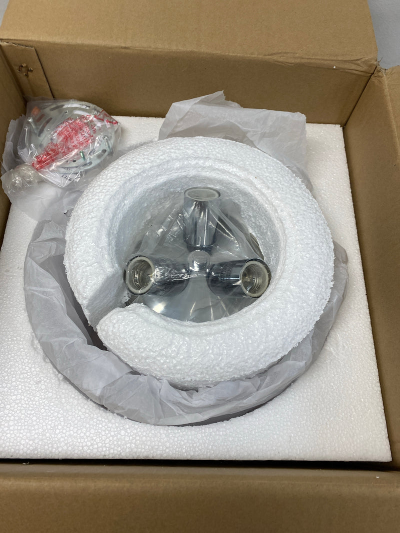 Millennium Lighting 9713-CH Ashford 3 Light 13" Wide Semi-Flush Ceiling Fixture - Chrome