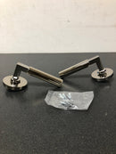 Emtek 5059HECUS14LH Hercules Left Handed Non-Turning Two-Sided Dummy Door Lever Set with Disk Rose from the Brass Modern Collection - Polished Nickel