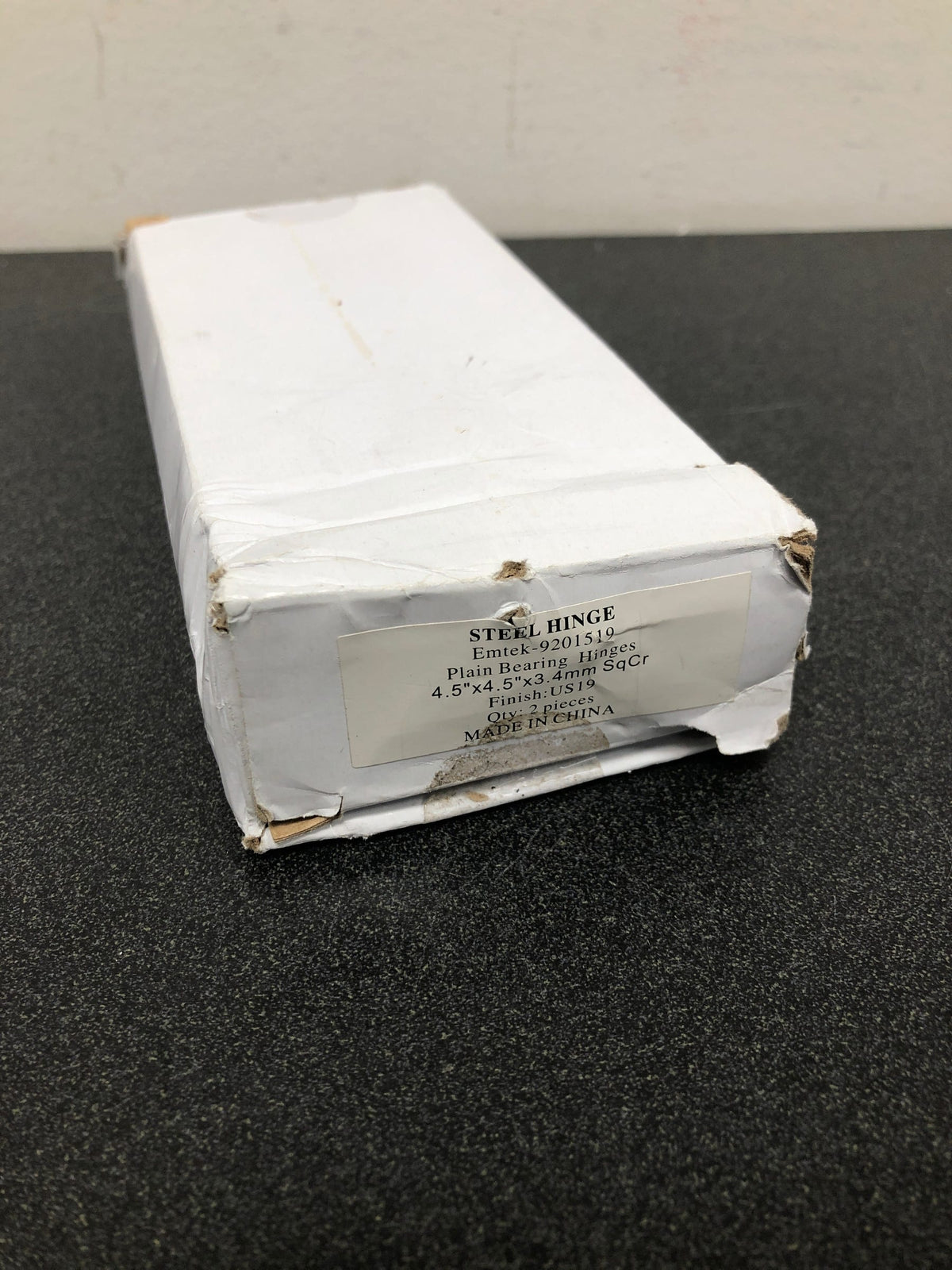 (2-Pk) Emtek Plain Bearing Heavy Hinge US19 Black 4-1/2" x 4-1/2" 9201519 