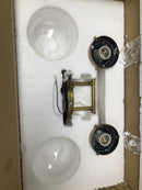 Hinkley Lighting 5932HB Poppy 2 Light 15" Wide Bathroom Vanity Light with Clear Seedy Glass - Heritage Brass