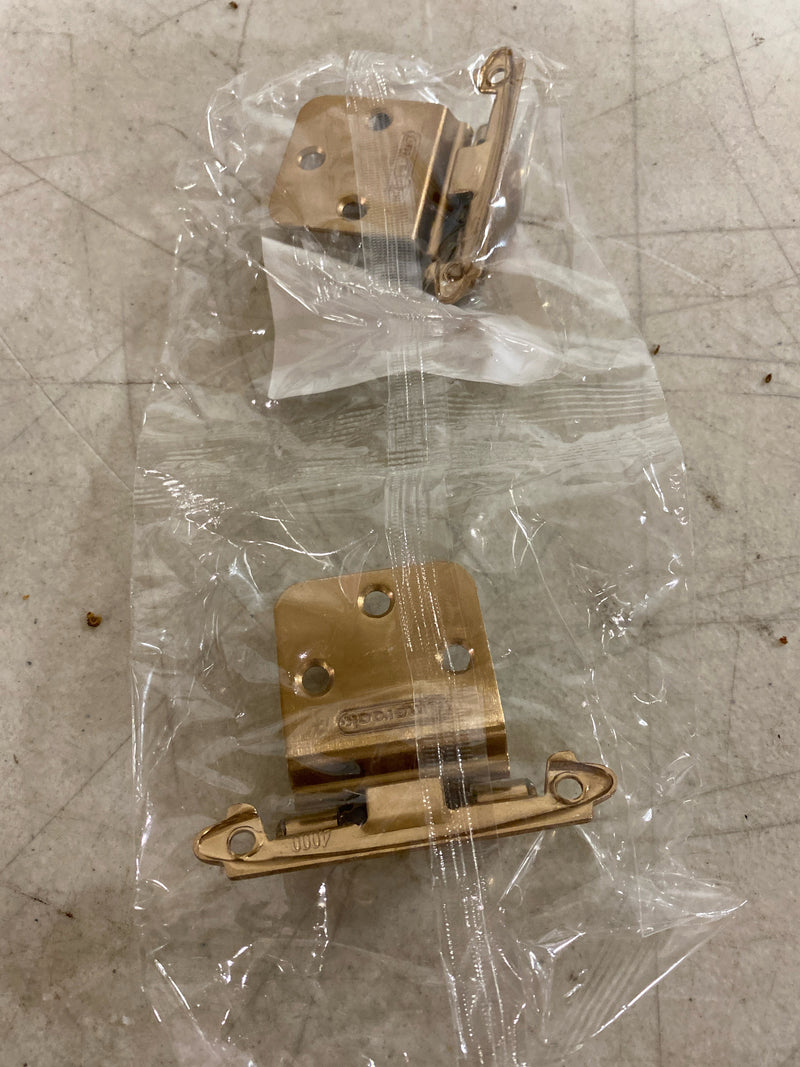 Amerock BPR7630CZ | Reverse Bevel Face Frame Cabinet Hinge | Variable Overlay Self Closing Face Mount | Champagne Bronze | Kitchen Cabinet Door Hinge | 1 Pair/2 Pack | Functional Hardware