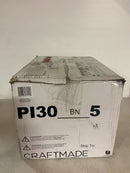 Craftmade 30" Piccolo PI30BN5 Indoor/Outdoor Damp Rated Ceiling Fan in Brushed Satin Nickel Finish with set of 5 Custom Reversible Brushed Nickel/Greywood Blades Included