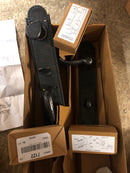 Signature Hardware 441548 Marconi Left Handed Solid Bronze Full Plate Keyed Entry Single Cylinder Door Handleset with Interior Lever and 2-3/8" Backset - Dark Bronze