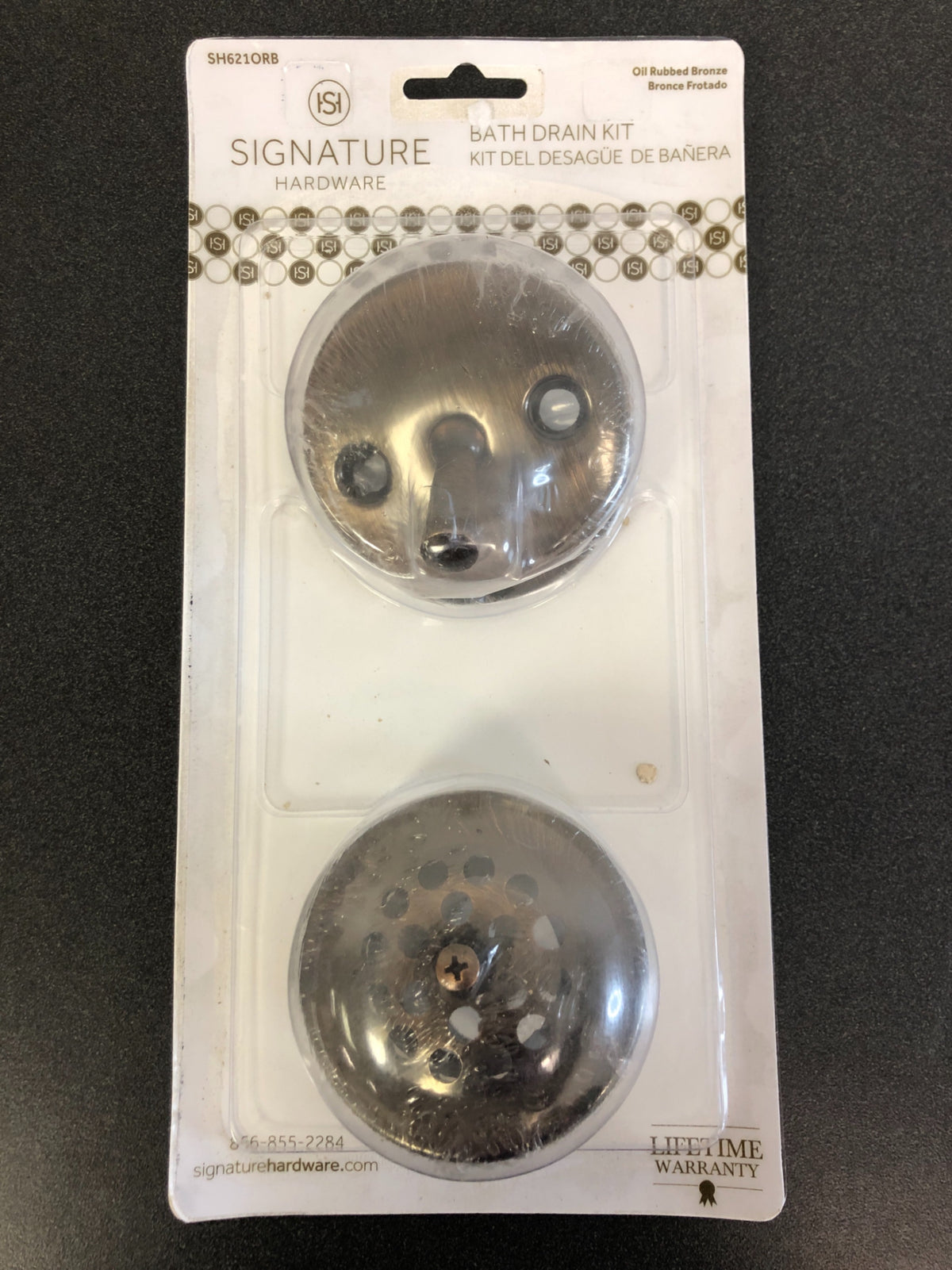 Signature Hardware Alcove Tub Drain & Trip Lever Overflow Cover