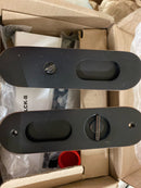 Emtek 2163US10B Narrow Oval 7-1/4" Tall Single Cylinder Keyed Entry Pocket Door Lock - Oil Rubbed Bronze