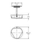 Chicago Faucets 151.551.ID.1 Turn Control Tub Drain Trim, Brushed Nickel