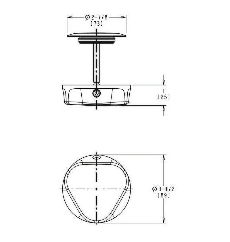 Chicago Faucets 151.551.ID.1 Turn Control Tub Drain Trim, Brushed Nickel