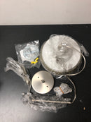 Kichler 82359 Weston 10 in. 1-Light White with Antique Gray and Brushed Nickel Farmhouse Shaded Kitchen Pendant Hanging Light