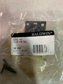 Baldwin 0392402 1-1/4 Inch x 1-1/2 Inch Flush Cabinet Pull - Distressed Oil Rubbed Bronze