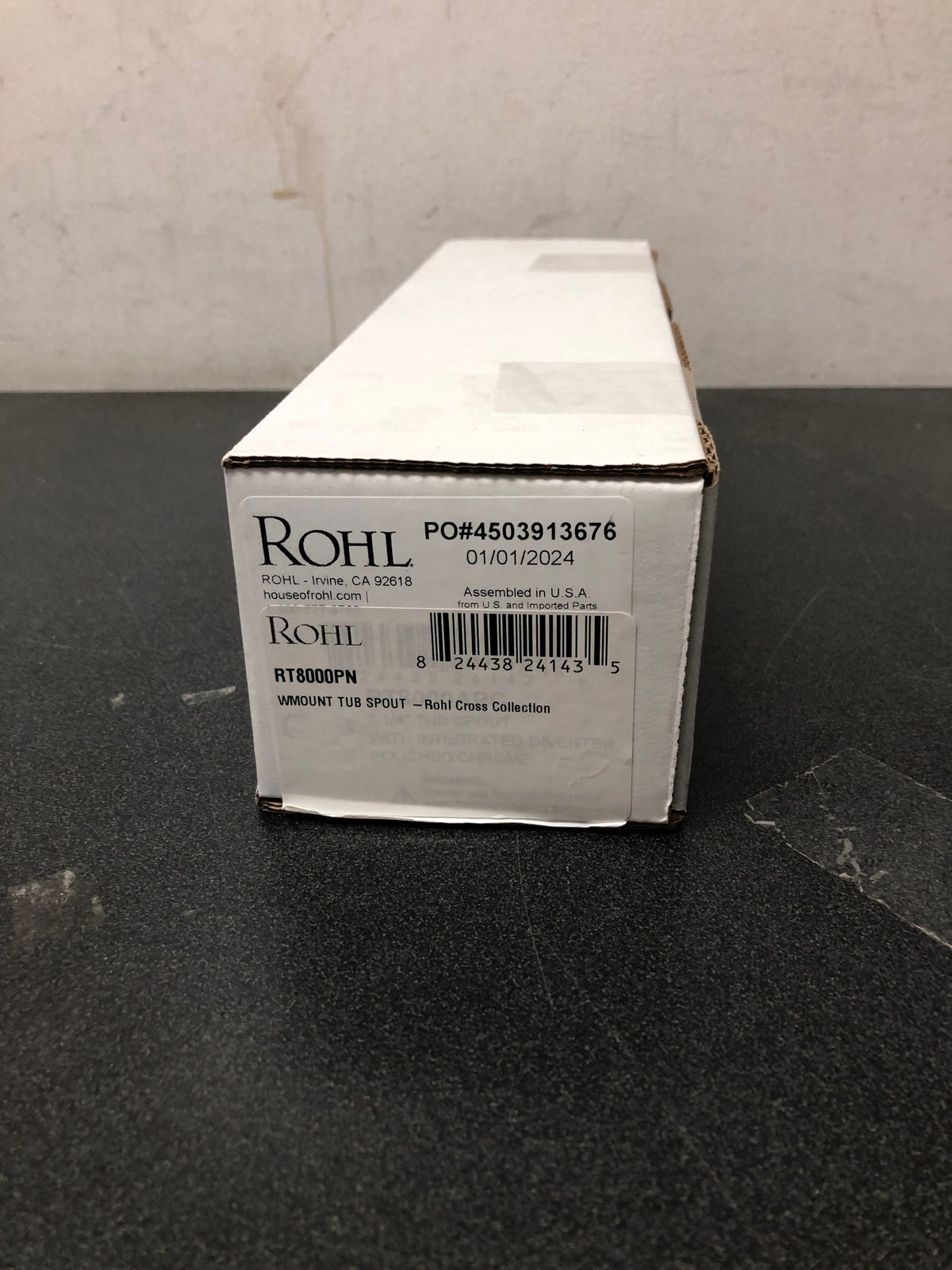 Rohl RT8000PN Verona 6-3/4" Integrated Diverter Tub Spout - Polished Nickel