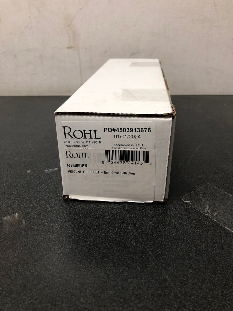 Rohl RT8000PN Verona 6-3/4" Integrated Diverter Tub Spout - Polished Nickel