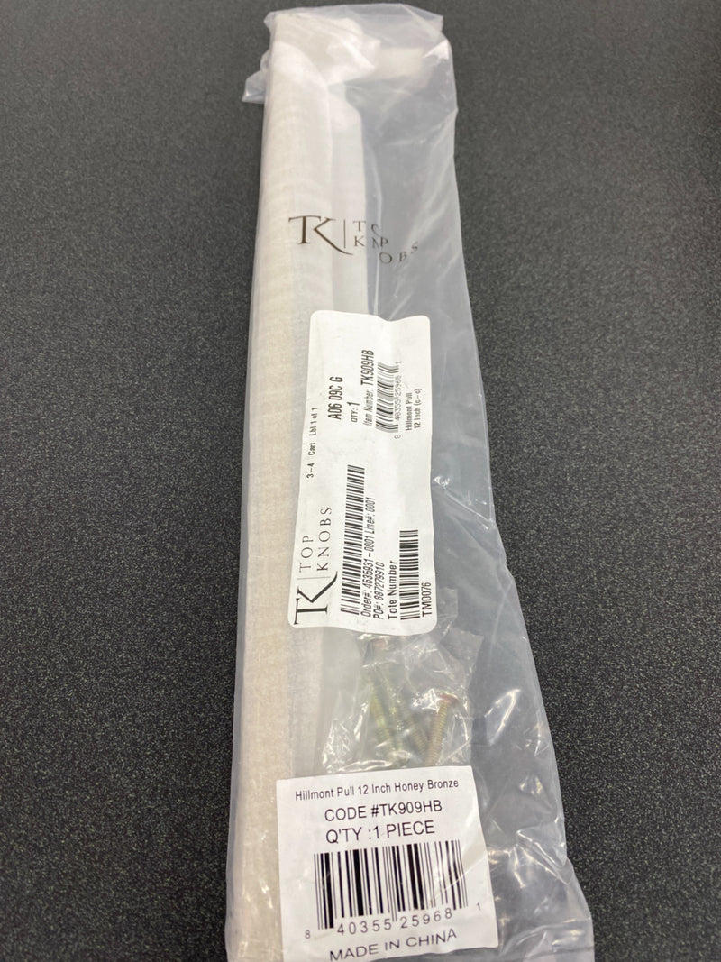 Top Knobs TK909HB Hillmont 12 Inch Center to Center Bar Cabinet Pull from the Lynwood Series - Honey Bronze